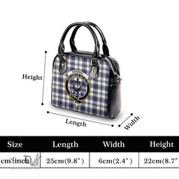 Scottish Hannay Modern Tartan Shoulder Handbags with Family Crest Scottish Plaid Tartan Plaid - ScotsTee - scotstee.com