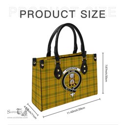 Scottish Houston Tartan Leather Bag for Women with Family Crest Scottish Plaid Tartan Plaid - ScotsTee - scotstee.com