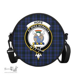 Scottish Hope (Vere-Weir) Tartan Round Crossbody Bags - Round Purse with Family Crest Scottish Plaid Tartan Plaid - ScotsTee - scotstee.com