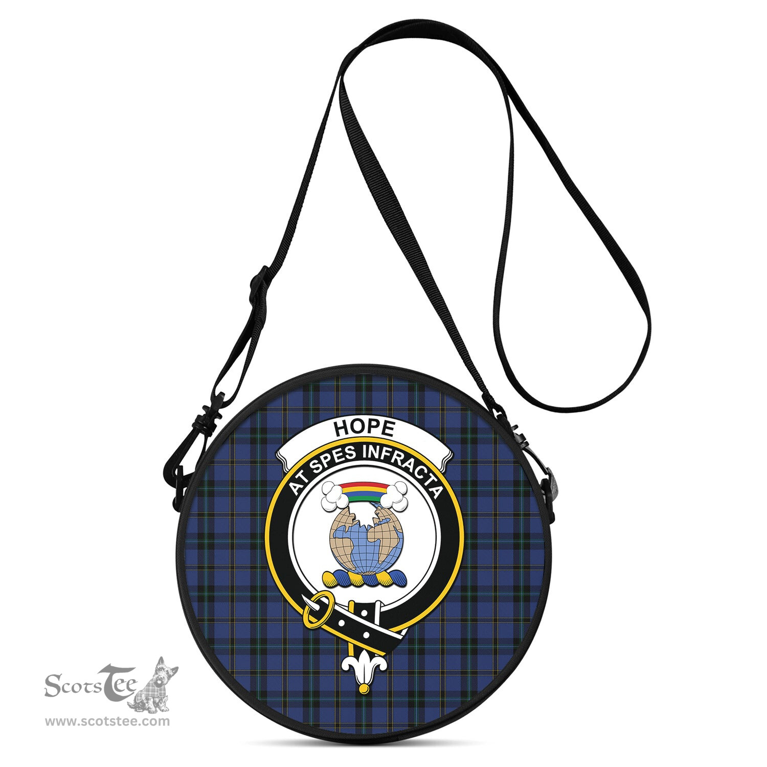 Scottish Hope (Vere-Weir) Tartan Round Crossbody Bags - Round Purse with Family Crest Scottish Plaid Tartan Plaid - ScotsTee - scotstee.com
