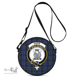 Scottish Hope (Vere-Weir) Tartan Round Crossbody Bags - Round Purse with Family Crest Scottish Plaid Tartan Plaid - ScotsTee - scotstee.com