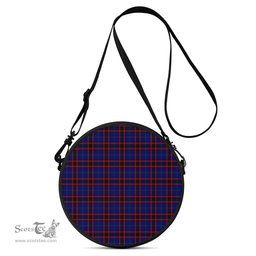 Scottish Home Modern Tartan Round Crossbody Bags - Round Purse Scottish Plaid Tartan Plaid - ScotsTee - scotstee.com