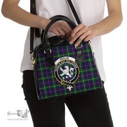 Scottish Inglis Modern Tartan Shoulder Handbags with Family Crest Scottish Plaid Tartan Plaid - ScotsTee - scotstee.com