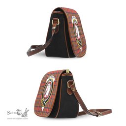 Scottish Hepburn Tartan Saddle Crossbody Bag with Family Crest Scottish Plaid Tartan Plaid - ScotsTee - scotstee.com