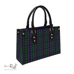 Scottish Hunter of Peebleshire Tartan Leather Bag for Women Scottish Plaid Tartan Plaid - ScotsTee - scotstee.com