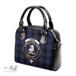 Scottish Home (Hume) Tartan Shoulder Handbags with Family Crest Scottish Plaid Tartan Plaid - ScotsTee - scotstee.com