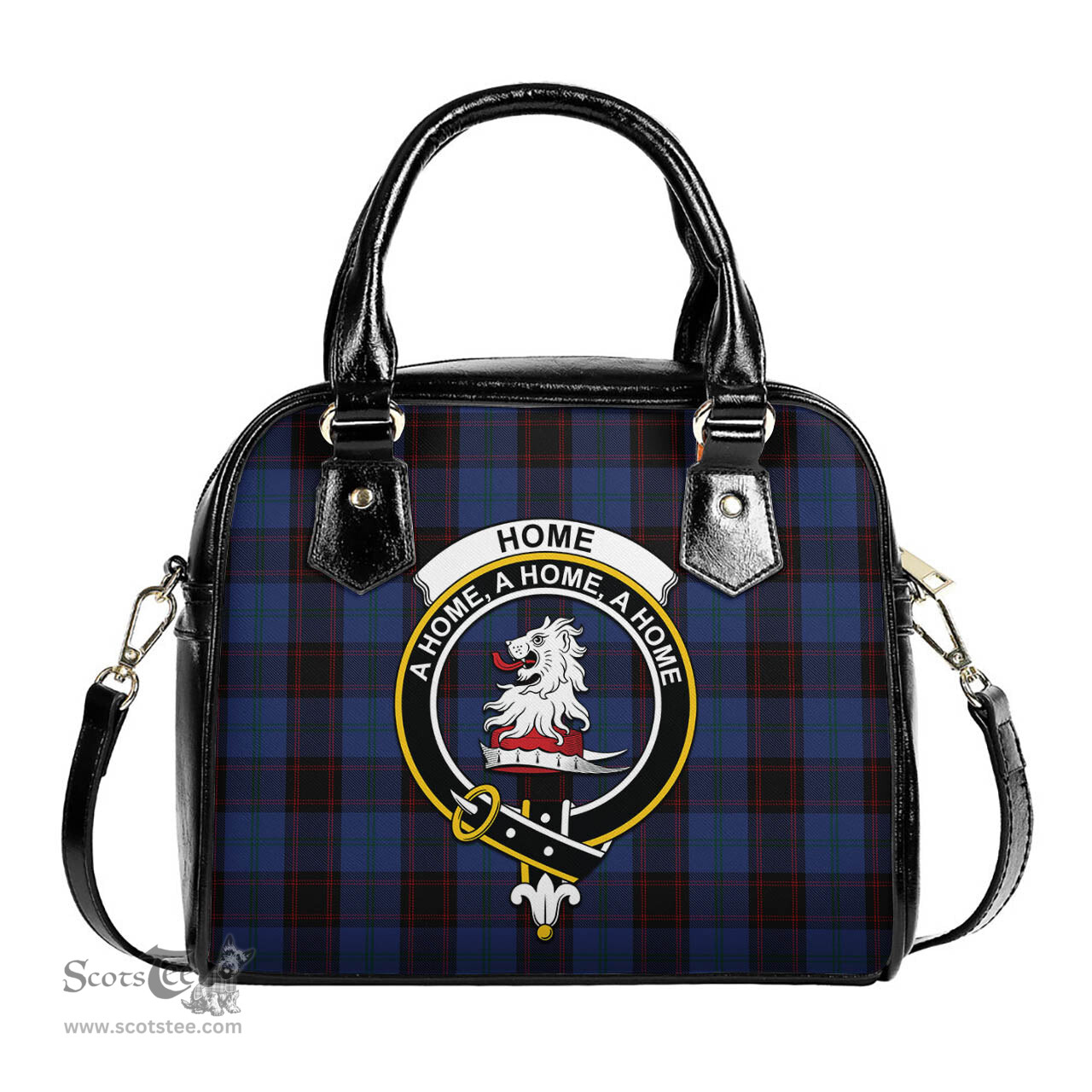 Scottish Home (Hume) Tartan Shoulder Handbags with Family Crest Scottish Plaid Tartan Plaid - ScotsTee - scotstee.com