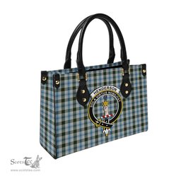Scottish Henderson Dress Tartan Leather Bag for Women with Family Crest Scottish Plaid Tartan Plaid - ScotsTee - scotstee.com