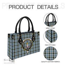 Scottish Henderson Dress Tartan Leather Bag for Women with Family Crest Scottish Plaid Tartan Plaid - ScotsTee - scotstee.com