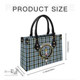 Scottish Henderson Dress Tartan Leather Bag for Women with Family Crest Scottish Plaid Tartan Plaid - ScotsTee - scotstee.com