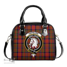 Scottish Hepburn Tartan Shoulder Handbags with Family Crest Scottish Plaid Tartan Plaid - ScotsTee - scotstee.com