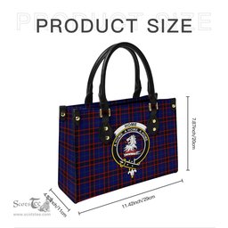 Scottish Home Modern Tartan Leather Bag for Women with Family Crest Scottish Plaid Tartan Plaid - ScotsTee - scotstee.com