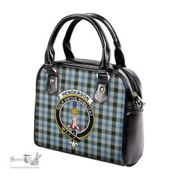 Scottish Henderson Dress Tartan Shoulder Handbags with Family Crest Scottish Plaid Tartan Plaid - ScotsTee - scotstee.com