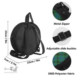 Scottish Henderson Ancient Tartan Round Crossbody Bags - Round Purse with Family Crest Scottish Plaid Tartan Plaid - ScotsTee - scotstee.com