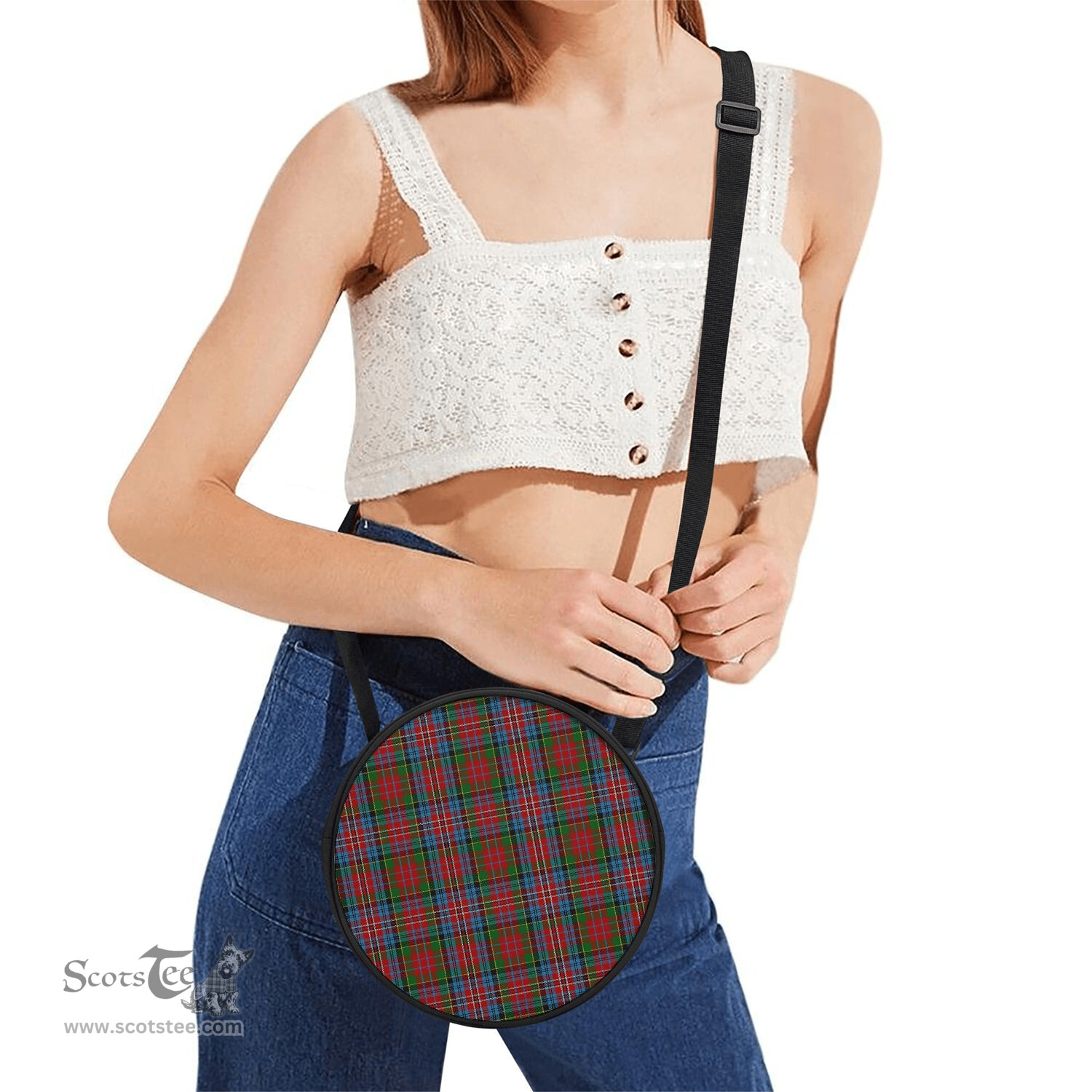 Scottish Kidd Tartan Round Crossbody Bags - Round Purse Scottish Plaid Tartan Plaid - ScotsTee - scotstee.com