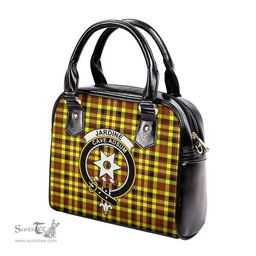 Scottish Jardine Modern Tartan Shoulder Handbags with Family Crest Scottish Plaid Tartan Plaid - ScotsTee - scotstee.com