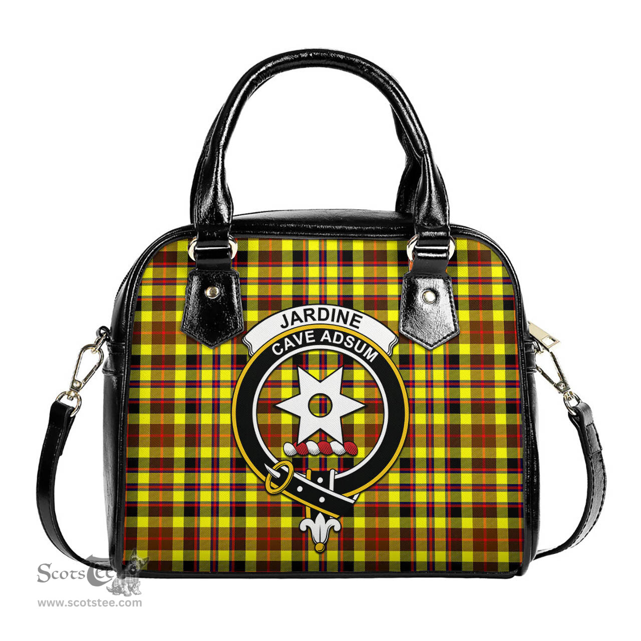 Scottish Jardine Modern Tartan Shoulder Handbags with Family Crest Scottish Plaid Tartan Plaid - ScotsTee - scotstee.com