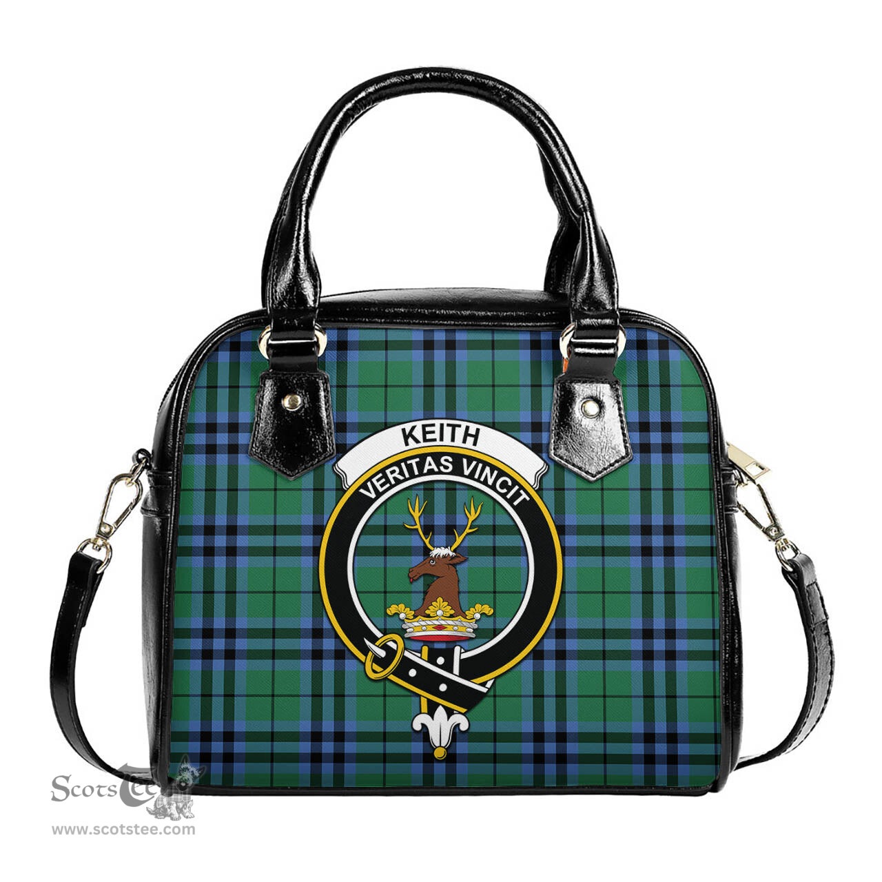 Scottish Keith Ancient Tartan Shoulder Handbags with Family Crest Scottish Plaid Tartan Plaid - ScotsTee - scotstee.com