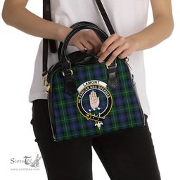 Scottish Lamont #2 Tartan Shoulder Handbags with Family Crest Scottish Plaid Tartan Plaid - ScotsTee - scotstee.com