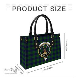 Scottish Keith Modern Tartan Leather Bag for Women with Family Crest Scottish Plaid Tartan Plaid - ScotsTee - scotstee.com