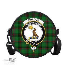 Scottish Kinloch Tartan Round Crossbody Bags - Round Purse with Family Crest Scottish Plaid Tartan Plaid - ScotsTee - scotstee.com
