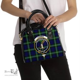 Scottish Lammie Tartan Shoulder Handbags with Family Crest Scottish Plaid Tartan Plaid - ScotsTee - scotstee.com