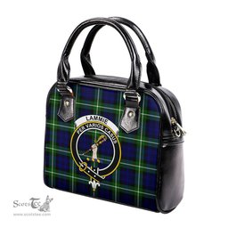 Scottish Lammie Tartan Shoulder Handbags with Family Crest Scottish Plaid Tartan Plaid - ScotsTee - scotstee.com