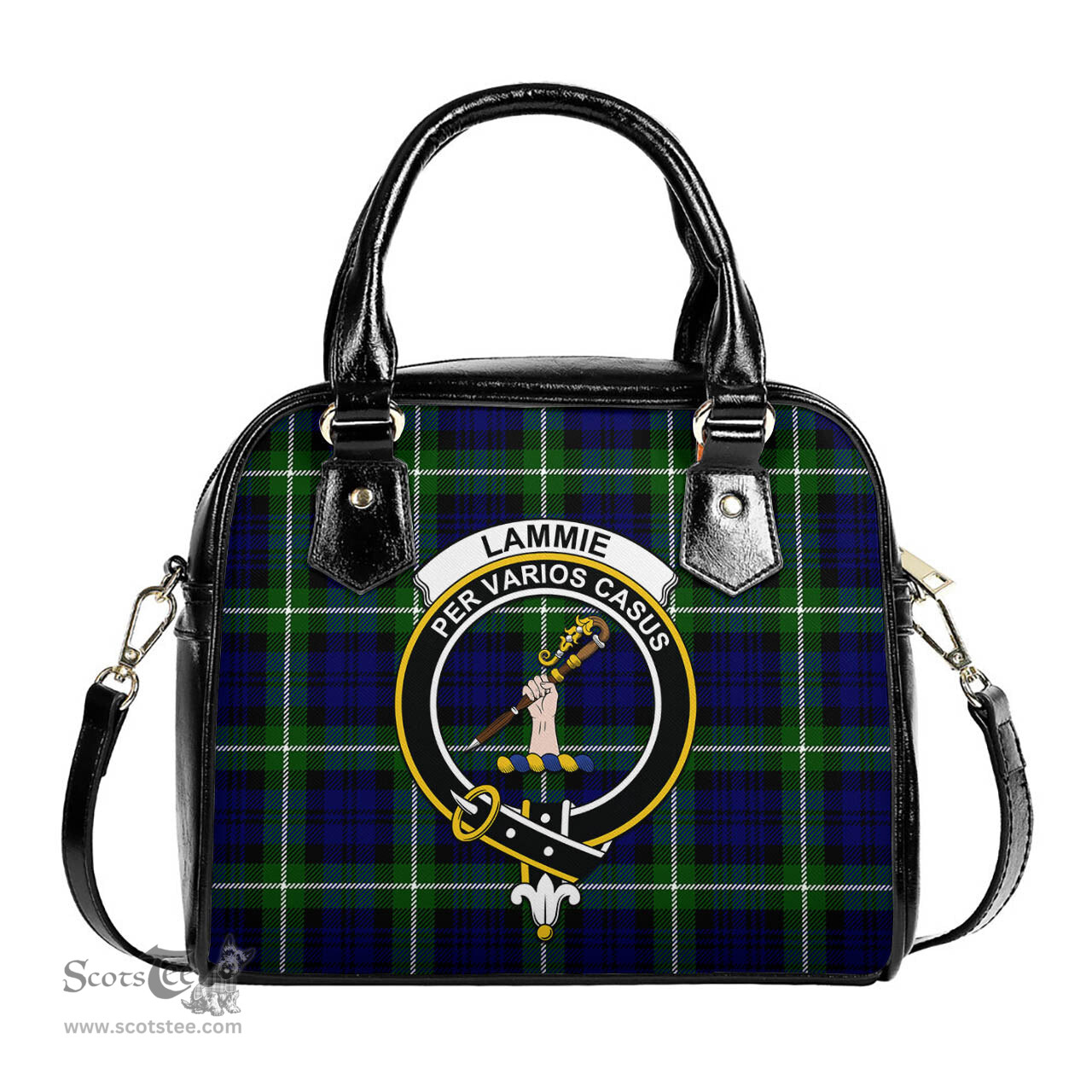 Scottish Lammie Tartan Shoulder Handbags with Family Crest Scottish Plaid Tartan Plaid - ScotsTee - scotstee.com