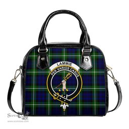 Scottish Lammie Tartan Shoulder Handbags with Family Crest Scottish Plaid Tartan Plaid - ScotsTee - scotstee.com