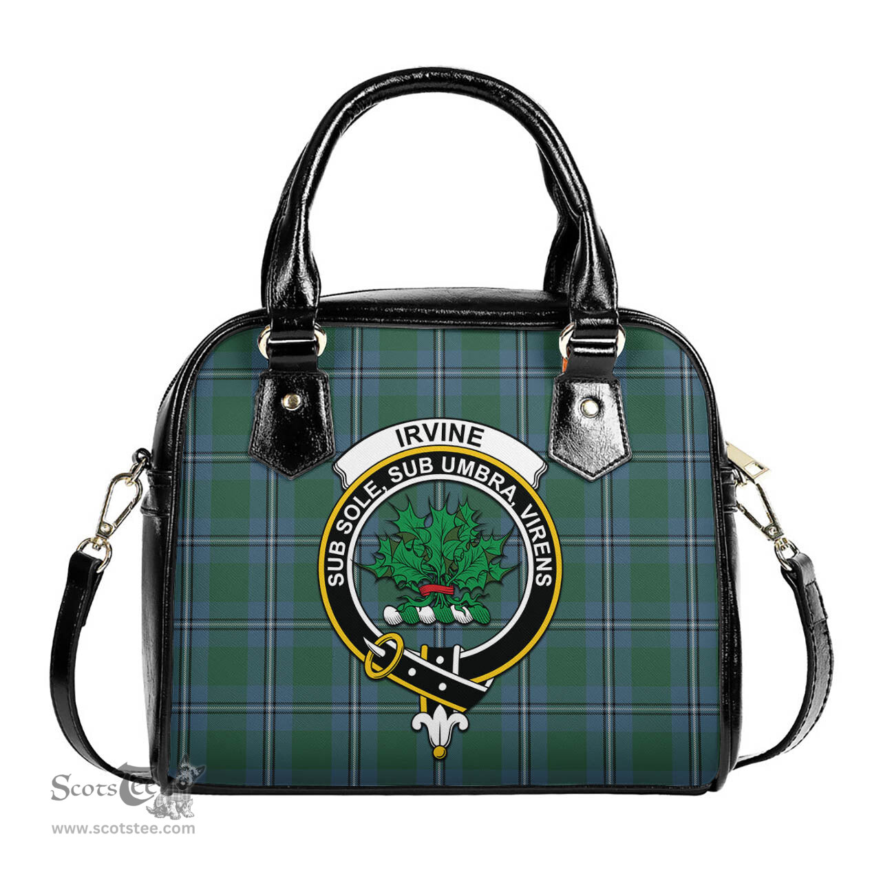 Scottish Irvine of Drum Tartan Shoulder Handbags with Family Crest Scottish Plaid Tartan Plaid - ScotsTee - scotstee.com