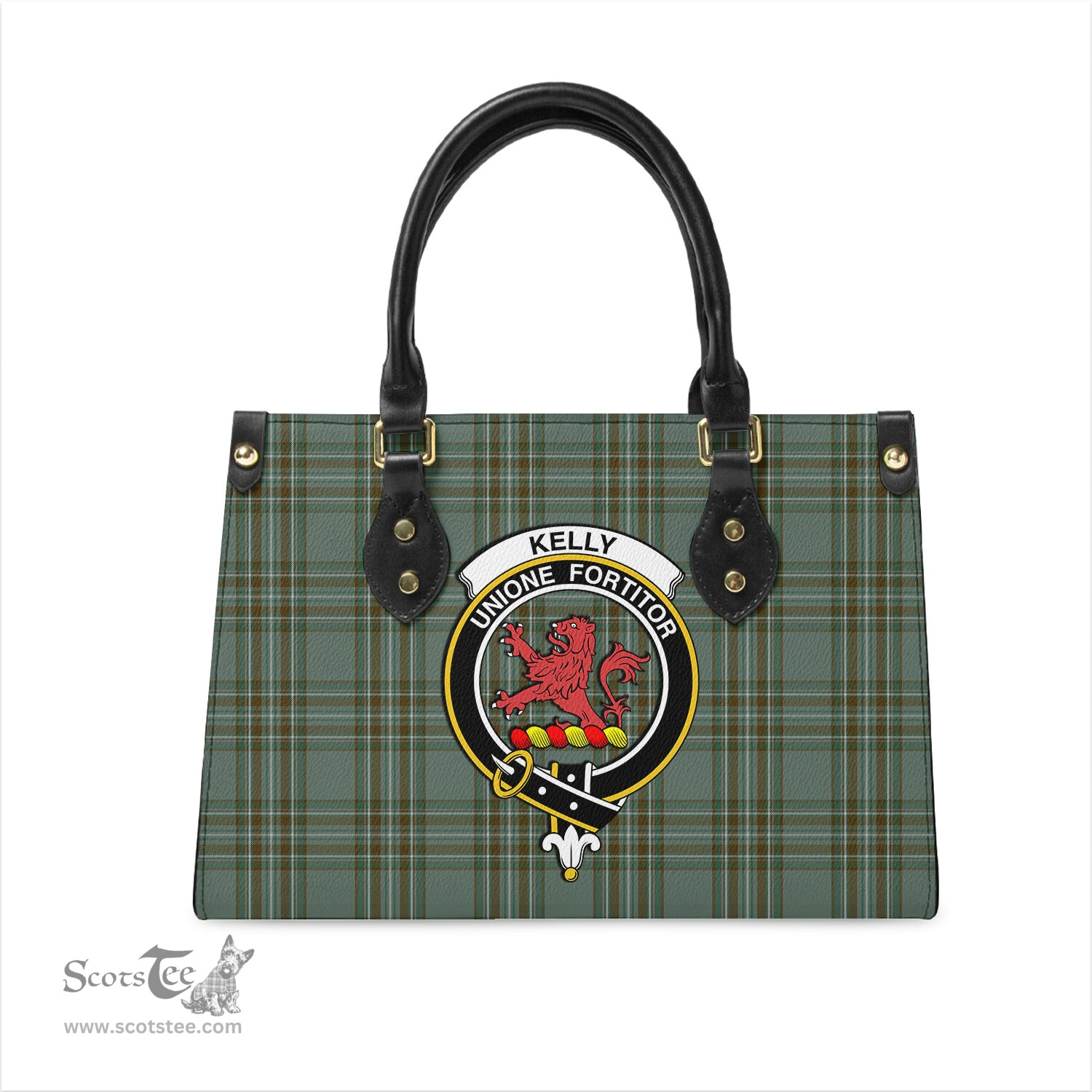 Scottish Kelly Dress Tartan Leather Bag for Women with Family Crest Scottish Plaid Tartan Plaid - ScotsTee - scotstee.com