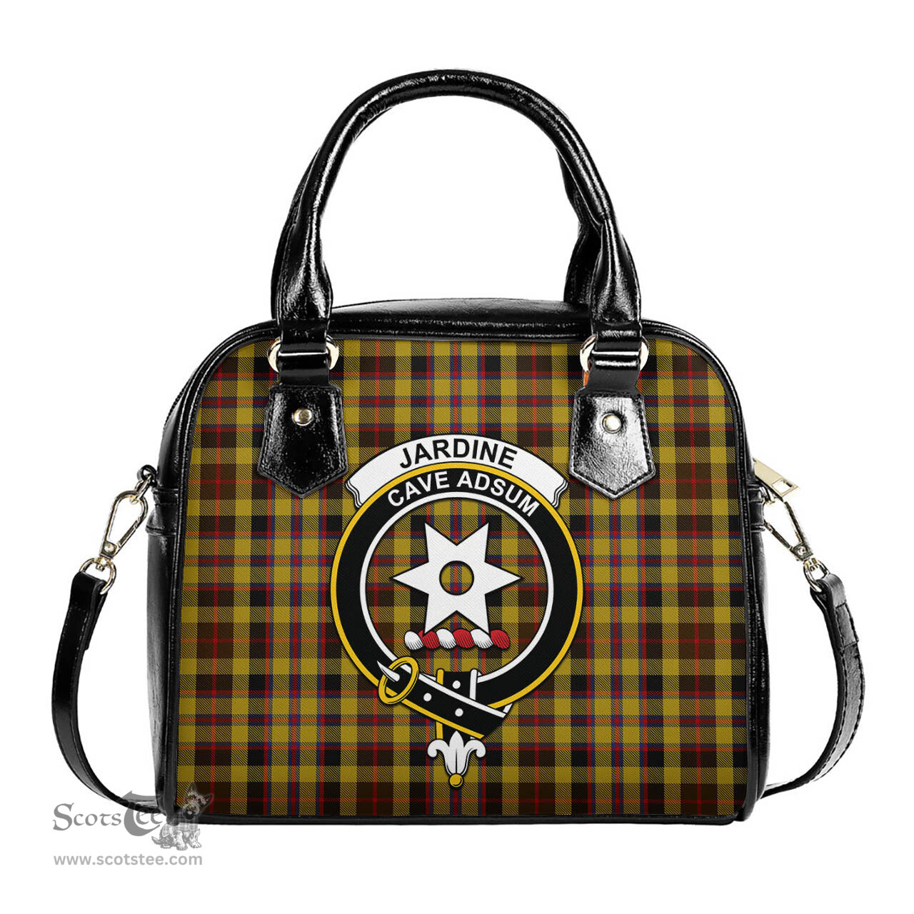 Scottish Jardine Tartan Shoulder Handbags with Family Crest Scottish Plaid Tartan Plaid - ScotsTee - scotstee.com