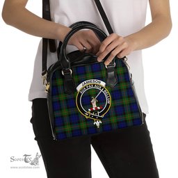 Scottish Jamieson Tartan Shoulder Handbags with Family Crest Scottish Plaid Tartan Plaid - ScotsTee - scotstee.com