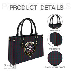 Scottish Jardine Dress Tartan Leather Bag for Women with Family Crest Scottish Plaid Tartan Plaid - ScotsTee - scotstee.com