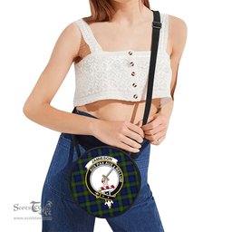 Scottish Jamieson Tartan Round Crossbody Bags - Round Purse with Family Crest Scottish Plaid Tartan Plaid - ScotsTee - scotstee.com