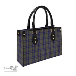Scottish Kildare County Ireland Tartan Leather Bag for Women Scottish Plaid Tartan Plaid - ScotsTee - scotstee.com