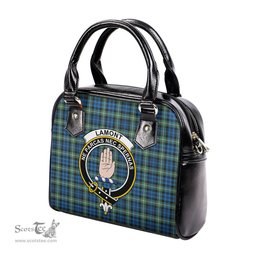 Scottish Lamont Ancient Tartan Shoulder Handbags with Family Crest Scottish Plaid Tartan Plaid - ScotsTee - scotstee.com