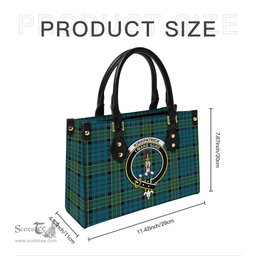 Scottish Kirkpatrick Tartan Leather Bag for Women with Family Crest Scottish Plaid Tartan Plaid - ScotsTee - scotstee.com