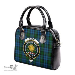Scottish Kerr Hunting Tartan Shoulder Handbags with Family Crest Scottish Plaid Tartan Plaid - ScotsTee - scotstee.com
