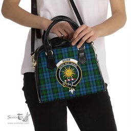 Scottish Kerr Hunting Tartan Shoulder Handbags with Family Crest Scottish Plaid Tartan Plaid - ScotsTee - scotstee.com