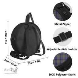 Scottish Kildare County Ireland Tartan Round Crossbody Bags - Round Purse Scottish Plaid Tartan Plaid - ScotsTee - scotstee.com
