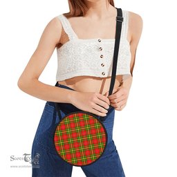Scottish Leask Modern Tartan Round Crossbody Bags - Round Purse Scottish Plaid Tartan Plaid - ScotsTee - scotstee.com