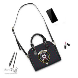 Scottish Jardine Dress Tartan Shoulder Handbags with Family Crest Scottish Plaid Tartan Plaid - ScotsTee - scotstee.com