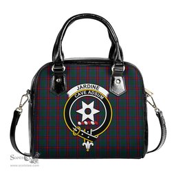 Scottish Jardine Dress Tartan Shoulder Handbags with Family Crest Scottish Plaid Tartan Plaid - ScotsTee - scotstee.com