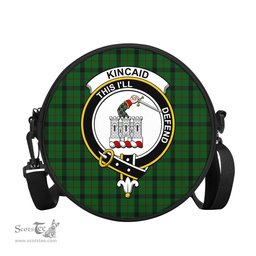 Scottish Kincaid Tartan Round Crossbody Bags - Round Purse with Family Crest Scottish Plaid Tartan Plaid - ScotsTee - scotstee.com