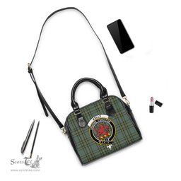 Scottish Kelly Dress Tartan Shoulder Handbags with Family Crest Scottish Plaid Tartan Plaid - ScotsTee - scotstee.com
