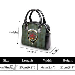 Scottish Kelly Dress Tartan Shoulder Handbags with Family Crest Scottish Plaid Tartan Plaid - ScotsTee - scotstee.com