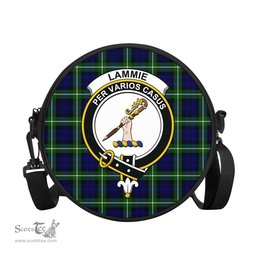 Scottish Lammie Tartan Round Crossbody Bags - Round Purse with Family Crest Scottish Plaid Tartan Plaid - ScotsTee - scotstee.com
