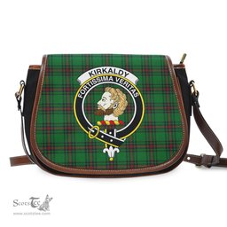 Scottish Kirkaldy Tartan Saddle Crossbody Bag with Family Crest Scottish Plaid Tartan Plaid - ScotsTee - scotstee.com