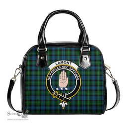 Scottish Lamont Tartan Shoulder Handbags with Family Crest Scottish Plaid Tartan Plaid - ScotsTee - scotstee.com